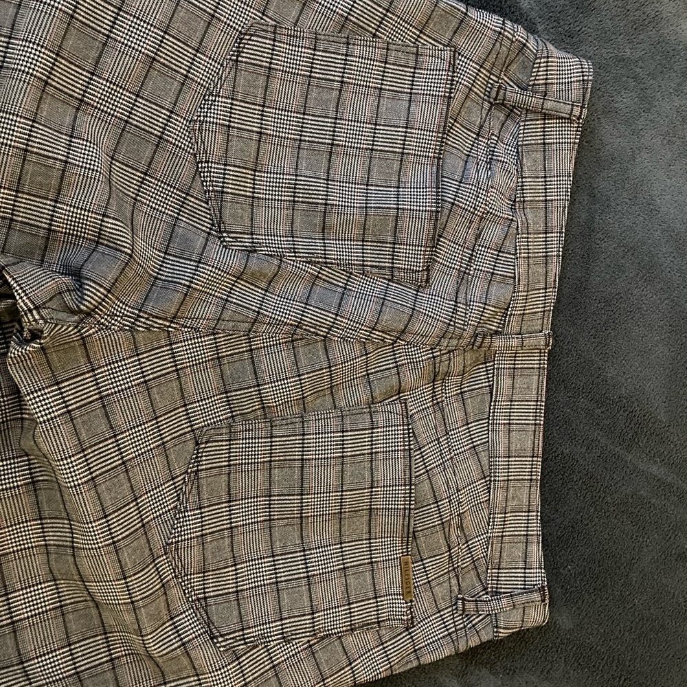 Tommy Hilfiger Black and White Plaid Straight Leg Pants
